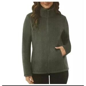 32 Degrees Ladies Brushed Faux Wool Jacket XL Womens Coat AF19